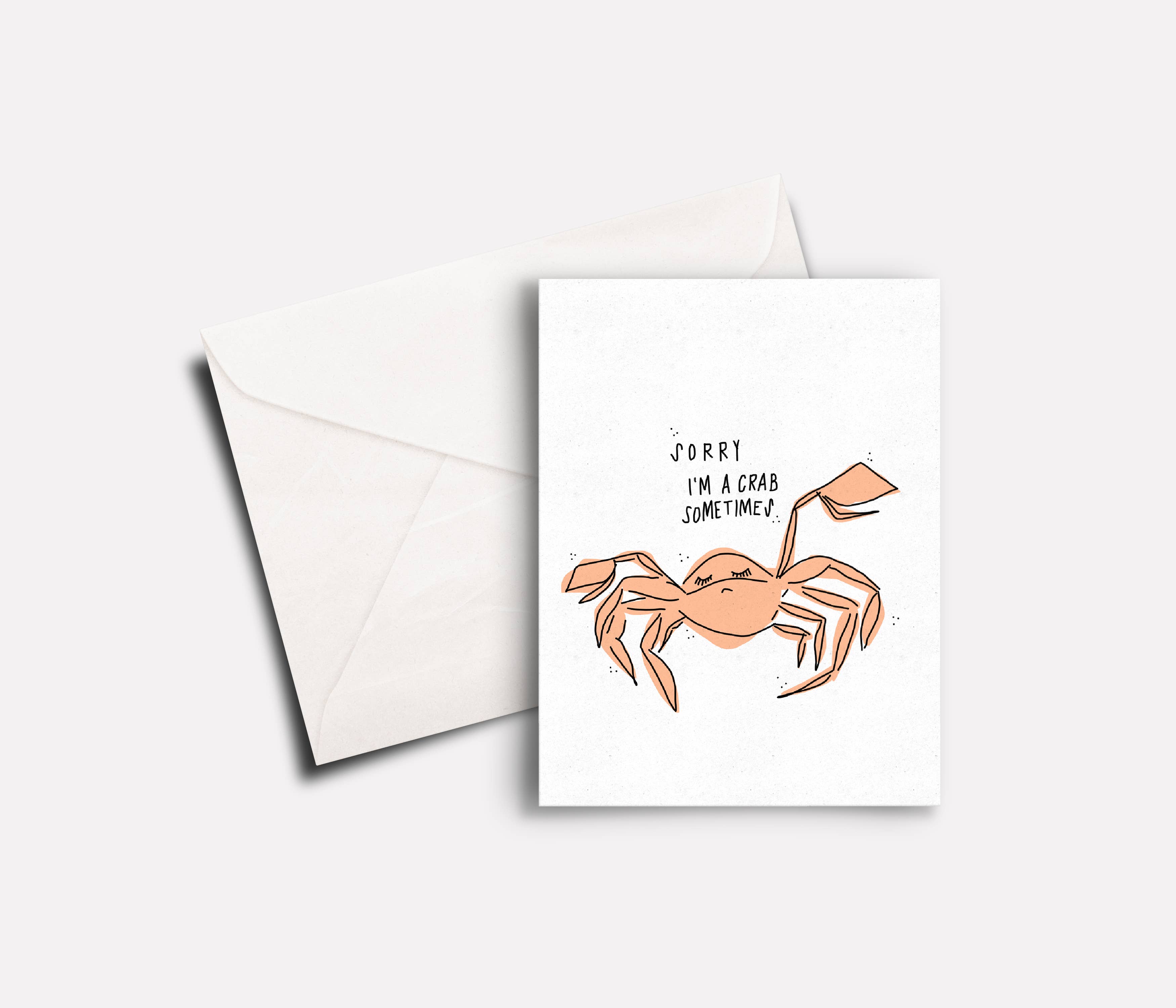 peachbaby studio - Wholesale Everyday greeting card - Sorry I'm Crabby Card