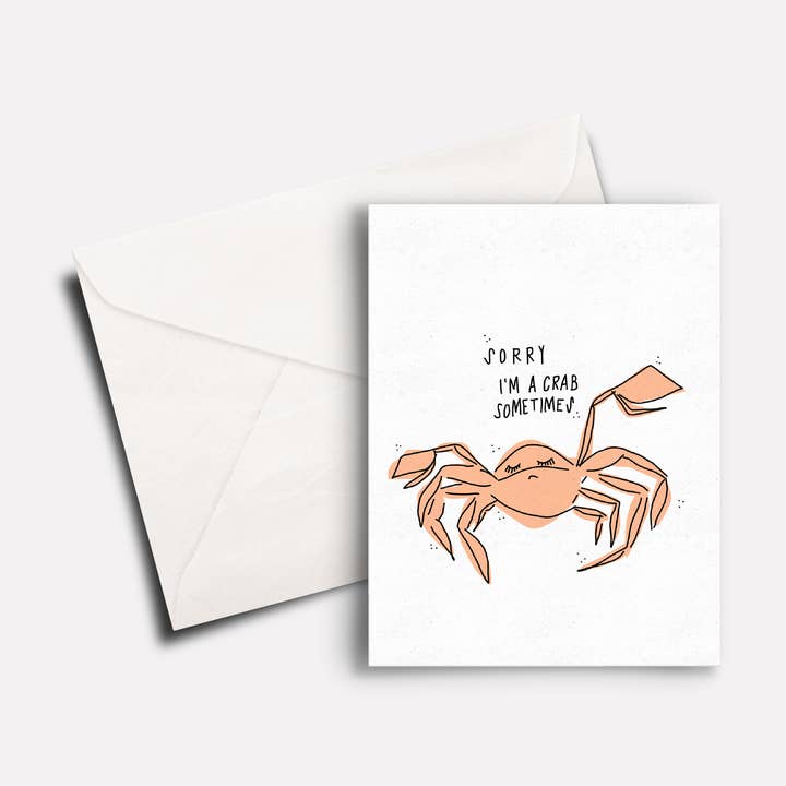 peachbaby studio - Wholesale Everyday greeting card - Sorry I'm Crabby Card0