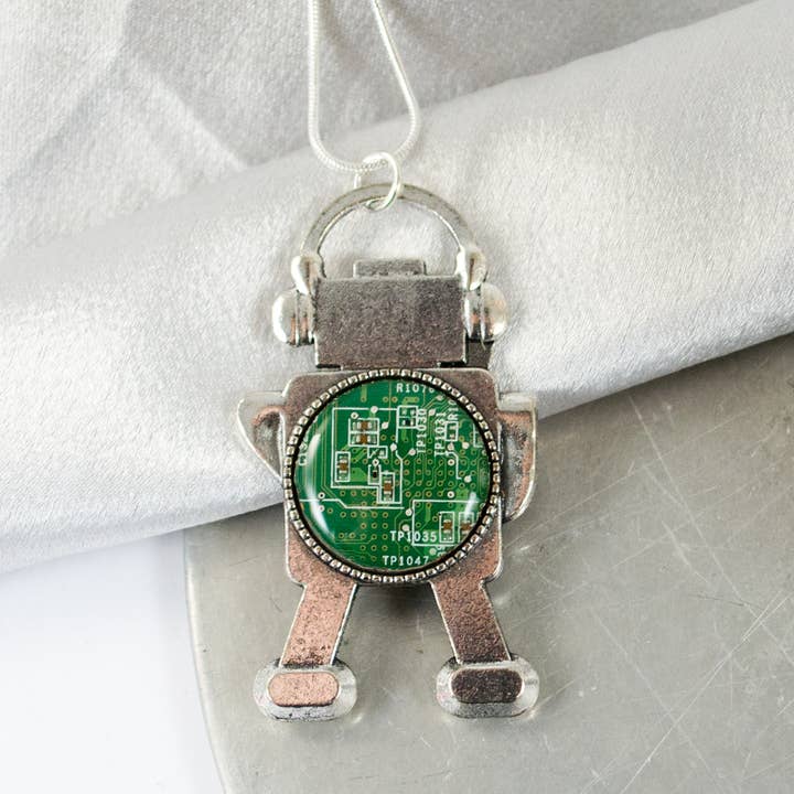 Circuit Breaker Labs - Wholesale Pendant/Charm Necklace - Circuit Board Robot Necklace9