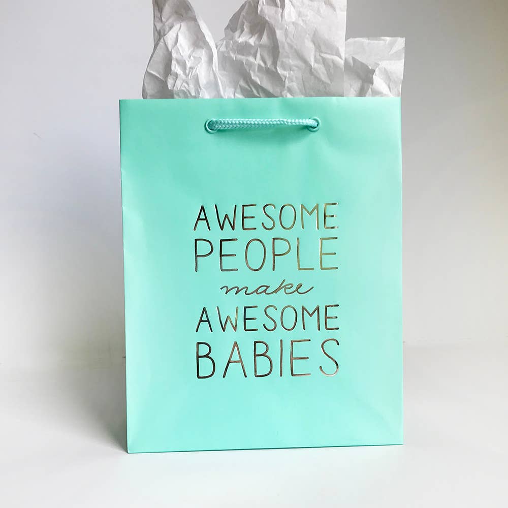 Steel Petal Press - Wholesale Gift Bag - Awesome Babies Gift Bag - Metallic Foil-Stamped Gift Bag