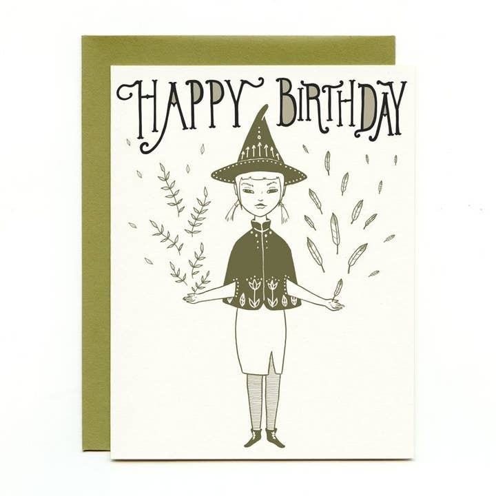 Bee's Knees Industries - Vente Cartes d'anniversaire - Hedge Witch Carte d'anniversaire