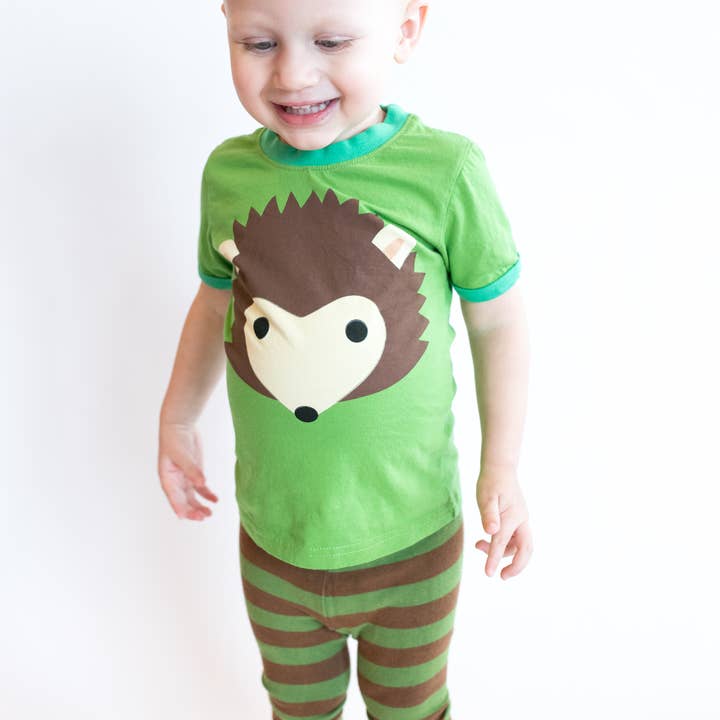 Woodland Hedgehog Toddler and Kids Shirt for wholesale by Doodle Pants