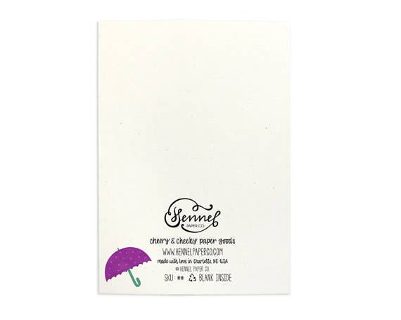 Hennel Paper Co. - Vendita all'ingrosso Biglietti di condoglianze - Biglietto per simpatia, motivo pioggia o lucentezza1