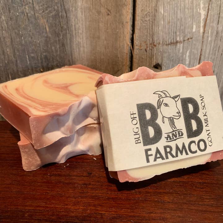Bug Off Goat Milk Soap for wholesale by B and B Farmco