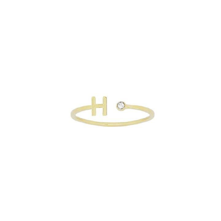 Katie Dean - Wholesale Band/Stacked Ring - 18K Gold Plated, Size 6 Initial Ring24