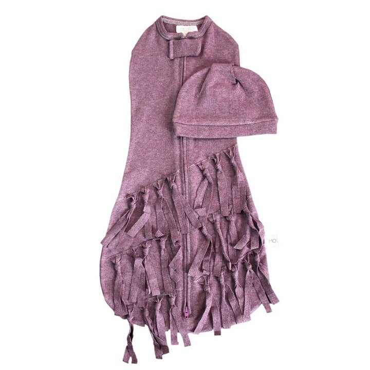 SALE: Bamboo Fringed Swaddle + Hat Set -Normally $24 each for wholesale by Woombie