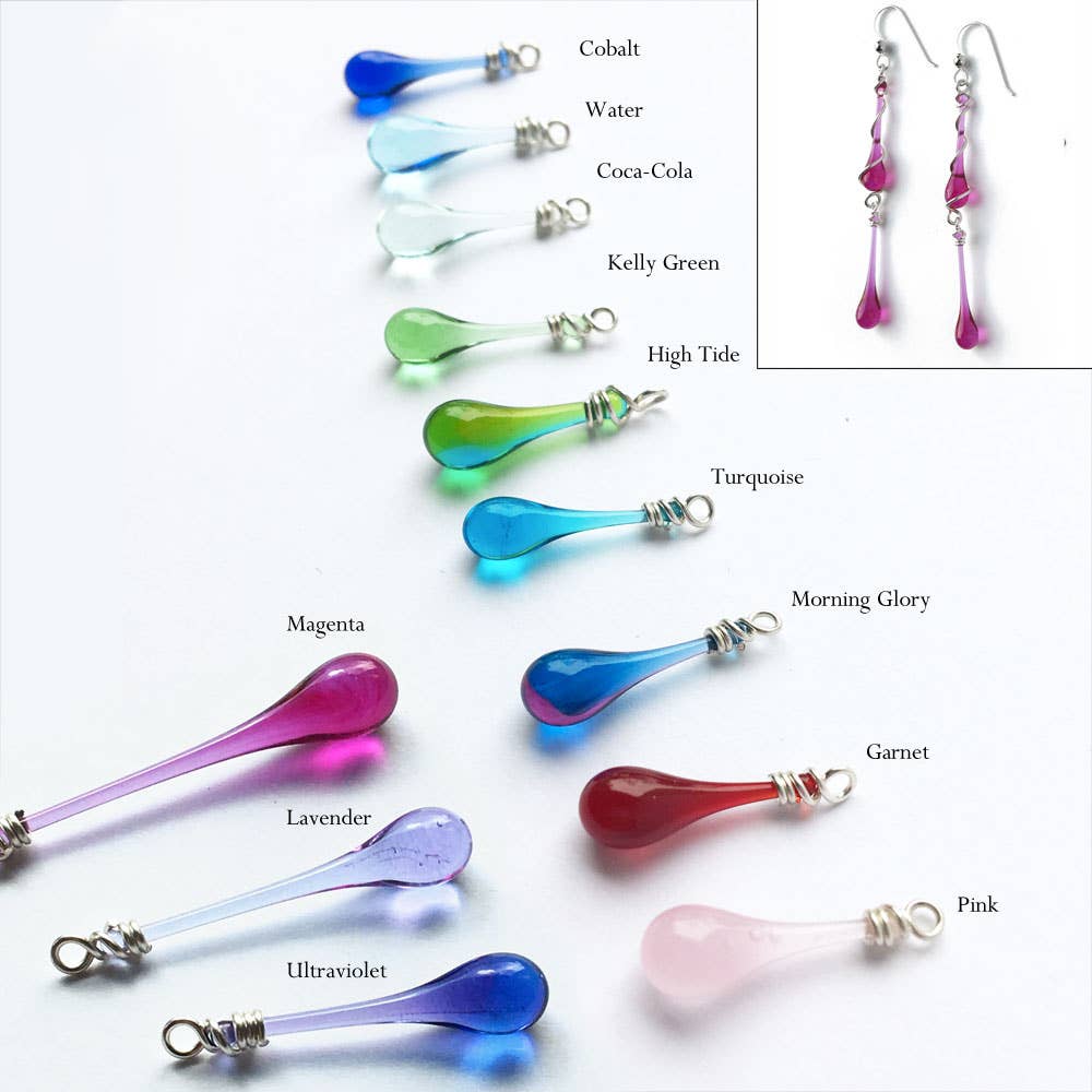 Sundrop Jewelry - Wholesale Dangle Earrings - Gemini Glass Teardrop Earrings0