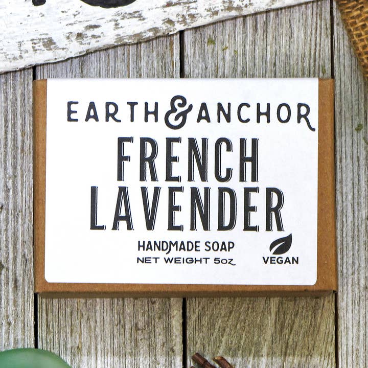 French Lavender Handcrafted Vegan Soap for wholesale by Earth & Anchor Soap Co.