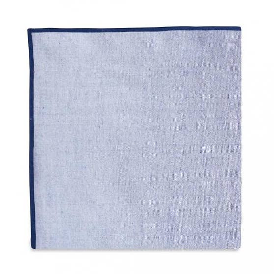 The Merrow (Navy Chambray) Pocket Square for wholesale by Pocket Square Clothing