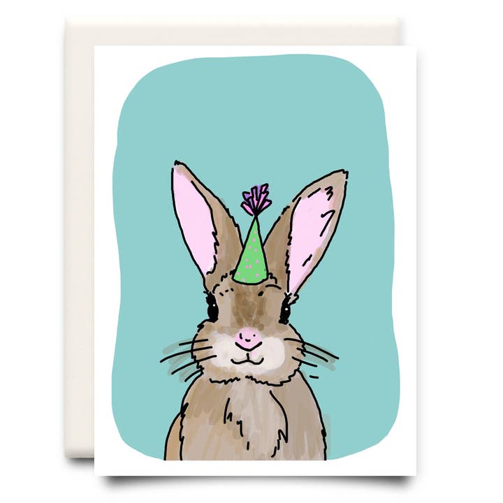 Bunny in a Hat | Birthday Greeting Card for wholesale by Inkwell Cards