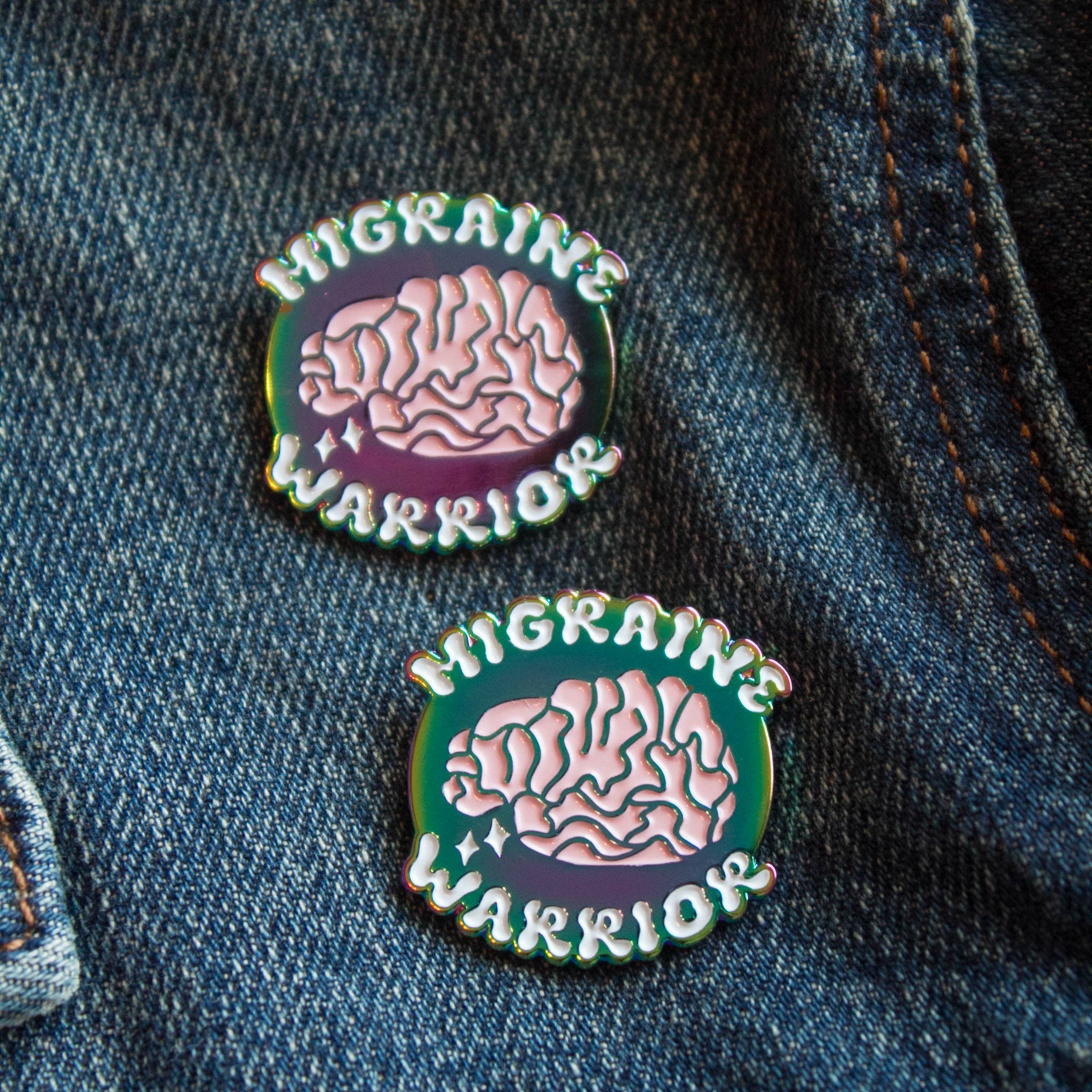 The Avera Boutique - Wholesale Lapel Pin/Button - Migraine Warrior Enamel Pin1