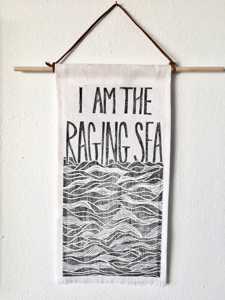 Raging Sea Wall Hanging for wholesale by Andria Green