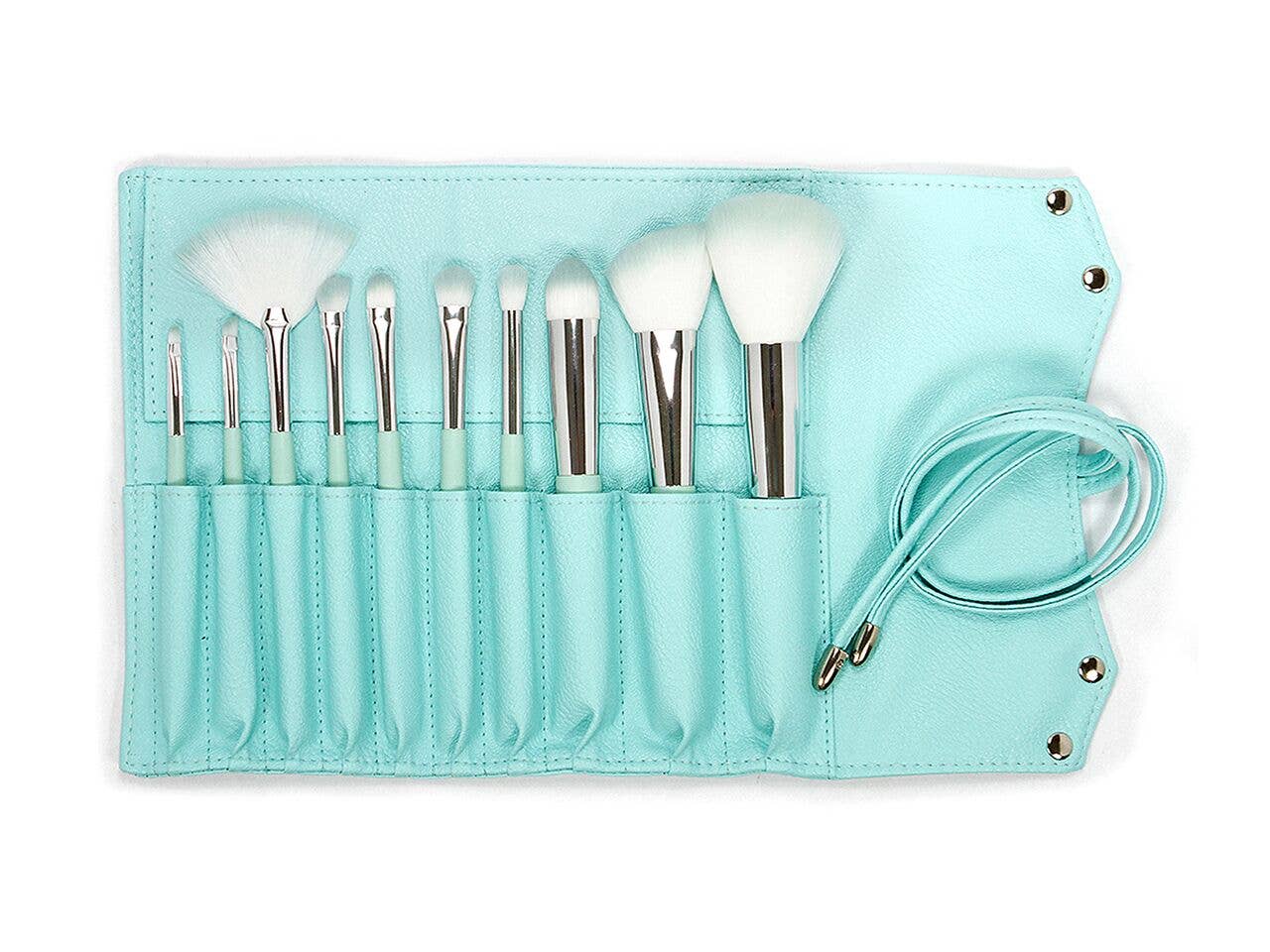 PINEAPPLE Beauty – conjunto de escovas de maquilhagem por atacado – OFFA OTM5116 10pc Conjunto Pincel com Bolsa MINT3