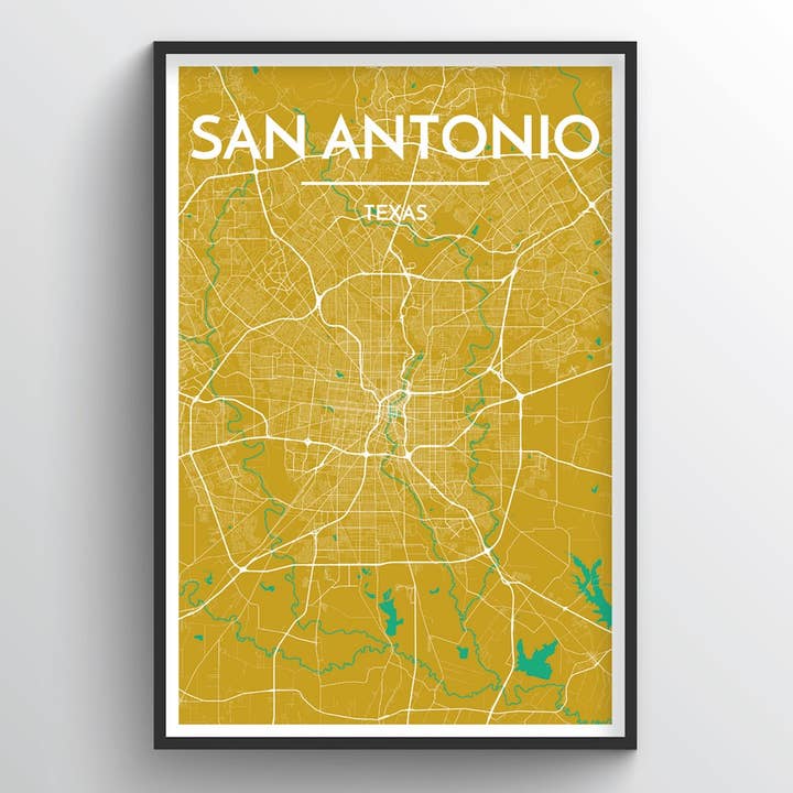 San Antonio City Map for wholesale by Point Two Design Group