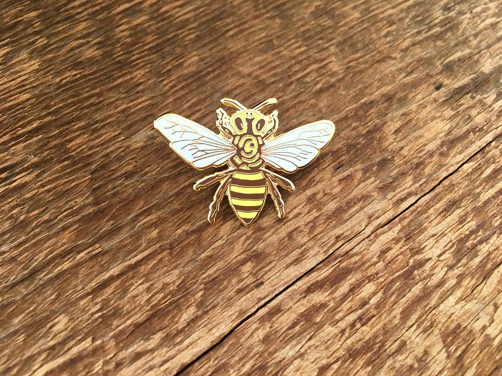 Noteworthy Paper & Press - Wholesale Lapel Pin/Button - Honey Bee Enamel Pin2