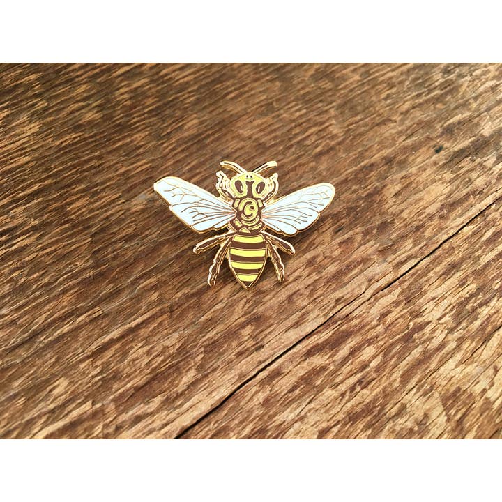 Noteworthy Paper & Press - Wholesale Lapel Pin/Button - Honey Bee Enamel Pin2