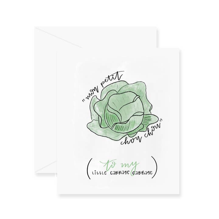 Cartão de felicitações de repolho repolho (perdido na tradução) por atacado de Fresh Out of Ink