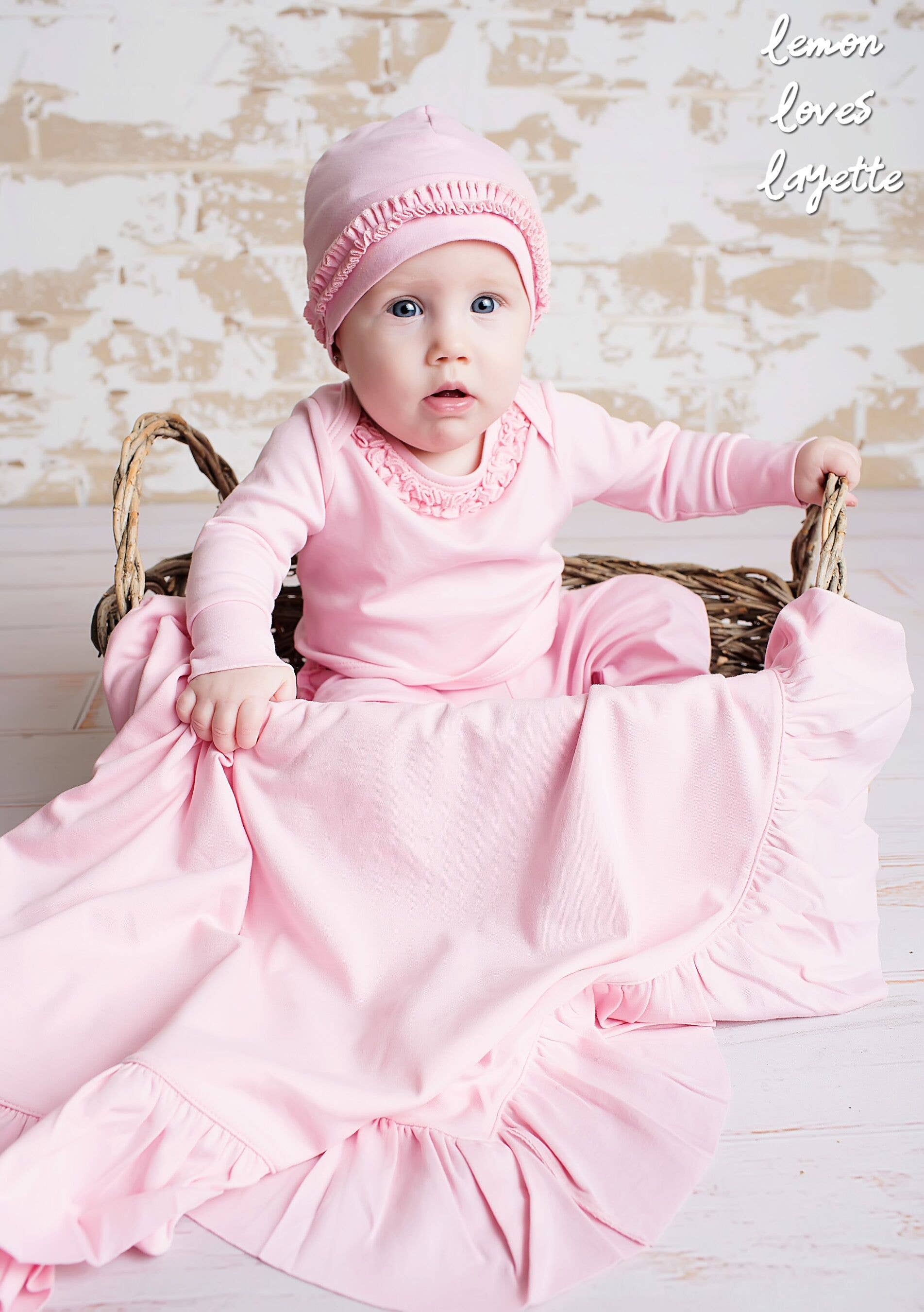 Lemon Loves Lime - Wholesale Clothing Set - Baby - LAYETTE BASIC-Rose Shadow Anna Set1