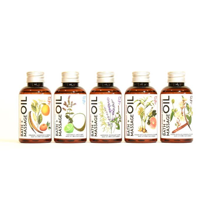 Signature Scent Travel Size Bath + Massage Oil 2oz for wholesale by The Grapeseed Company