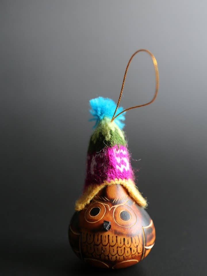 Andean Owl Ornament for wholesale by Inspired Peru