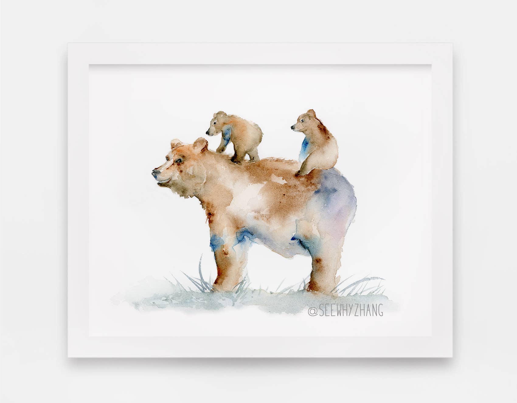 Easy Sunday Club - Wholesale Art Print - Bear Mama and Cubs Art Print1
