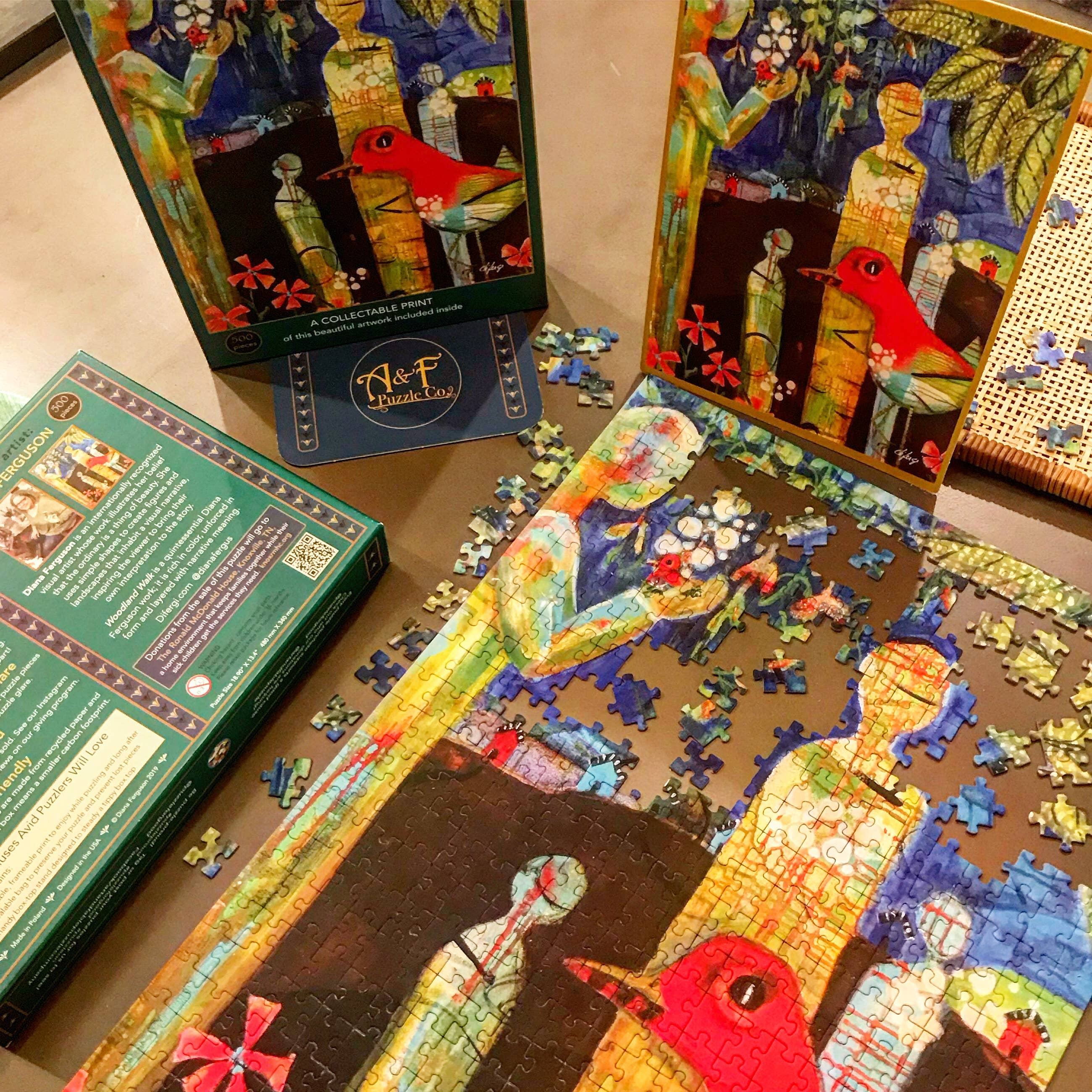 Art & Fable Puzzle Company, LLC – wholesale Puzzle – Adult – Woodland Walk; 500-Piece Velvet-Touch Jigsaw Puzzle4