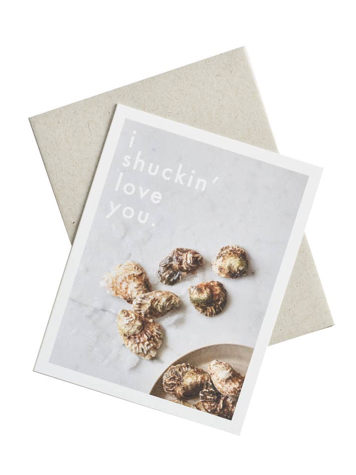 Oyster Love Card for wholesale by Knot & Bow
