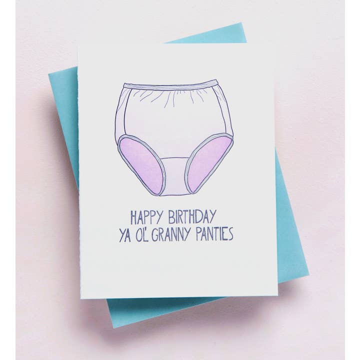 Richie Designs - Wholesale Birthday Card - Granny Panties Birthday - Greeting Card - funny card for her