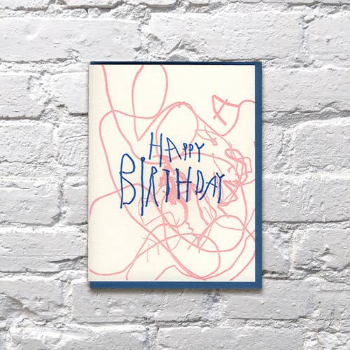Scribbles Birthday Card for wholesale by Bench Pressed