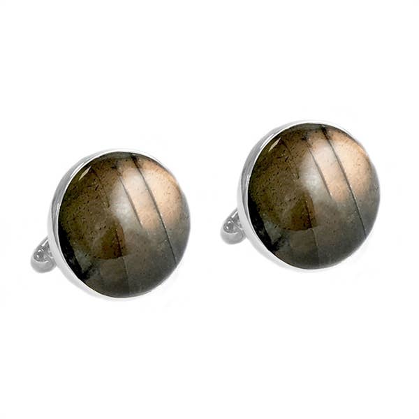 Grote manchetknopen van labradoriet voor wholesale door Great Falls Jewelry