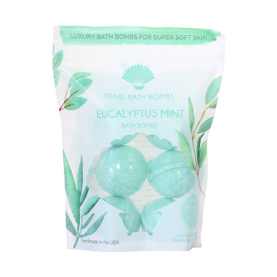 Eucalyptus Mint Mini Bath Bombs for wholesale by Pearl Bath Bombs