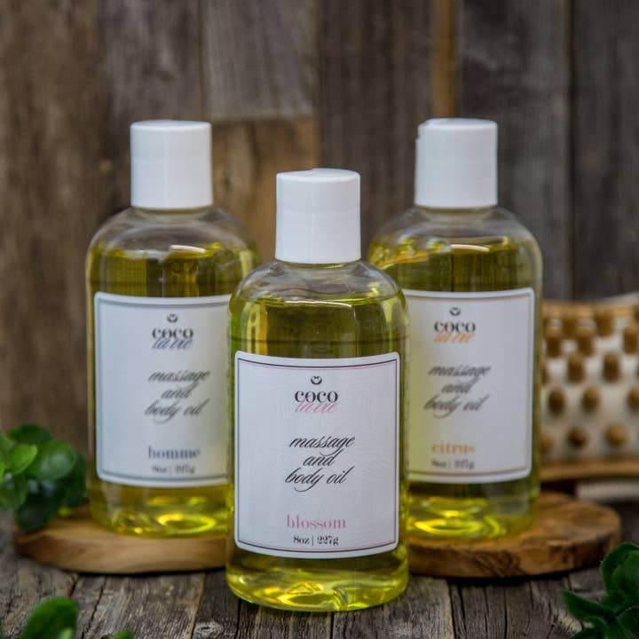 Coco La Vie Home Fragrance + Apothecary - Vente Huile pour le bain/corps - 8 oz d'huile de massage et corps bio1