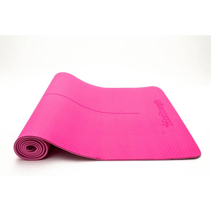 Esterilla de yoga doble rosa. para venta al por mayor de EcoStrength