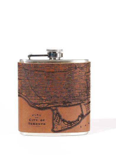 Toronto Map Flask for wholesale by Tactile Craftworks