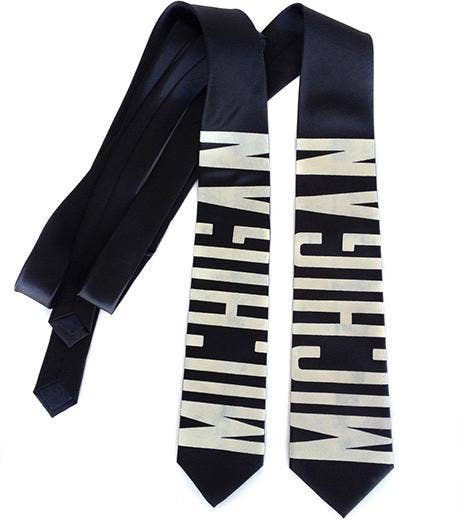 Cyberoptix Tie Lab - Wholesale Necktie - Men's - Bus Scroll Necktie: Michigan Avenue, Microfiber0