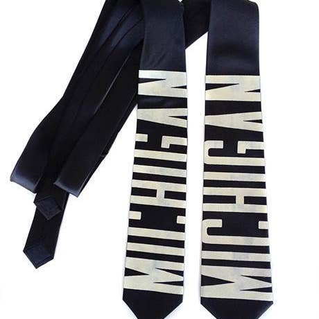 Cyberoptix Tie Lab - Wholesale Necktie - Men's - Bus Scroll Necktie: Michigan Avenue, Microfiber0
