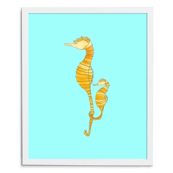 11“ x 14" Seahorse Par Prints for engroshandel hos Wee Wild Ones