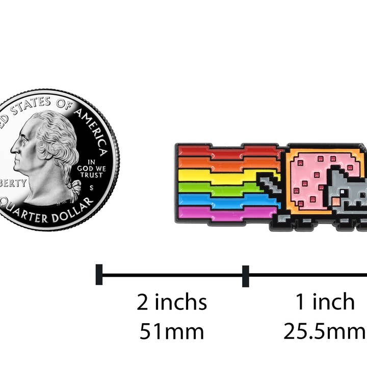 Real Sic - Wholesale Lapel Pin/Button - Nyan Cat Pin – Rainbow Cat Meme Enamel Pin3