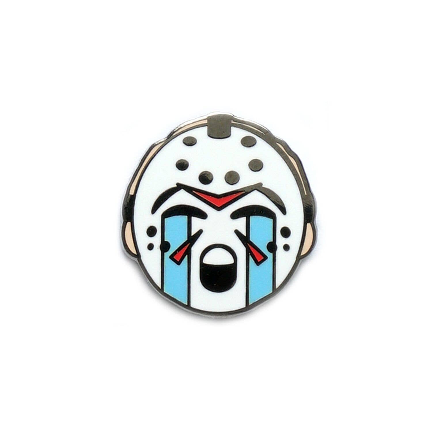 Yesterdays – Großhandel Anstecker/Button – Horror Emoji Jason — Schwarze, vernickelte Emaille-Anstecknadel0