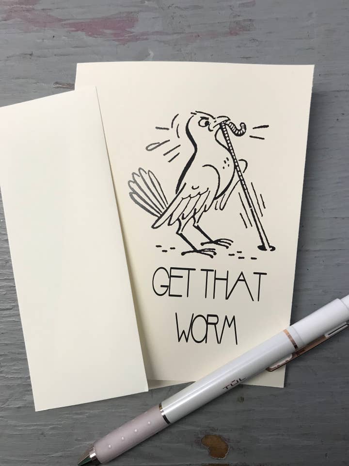 Get that worm card for wholesale by Chosen Creative