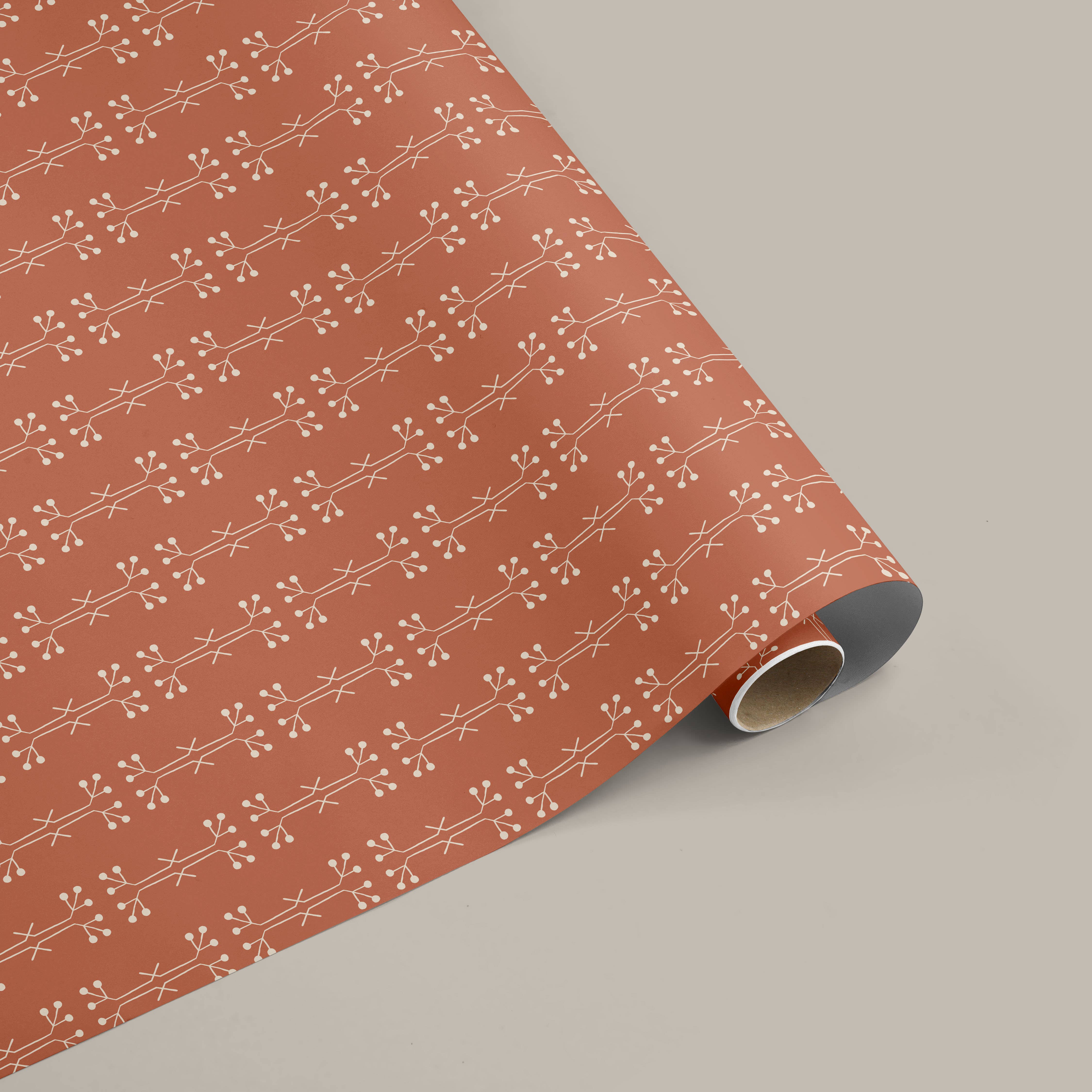 Cait Courneya - Wholesale Wrapping Paper Roll - Native Gift Wrap Sheet - Clay/Almond0