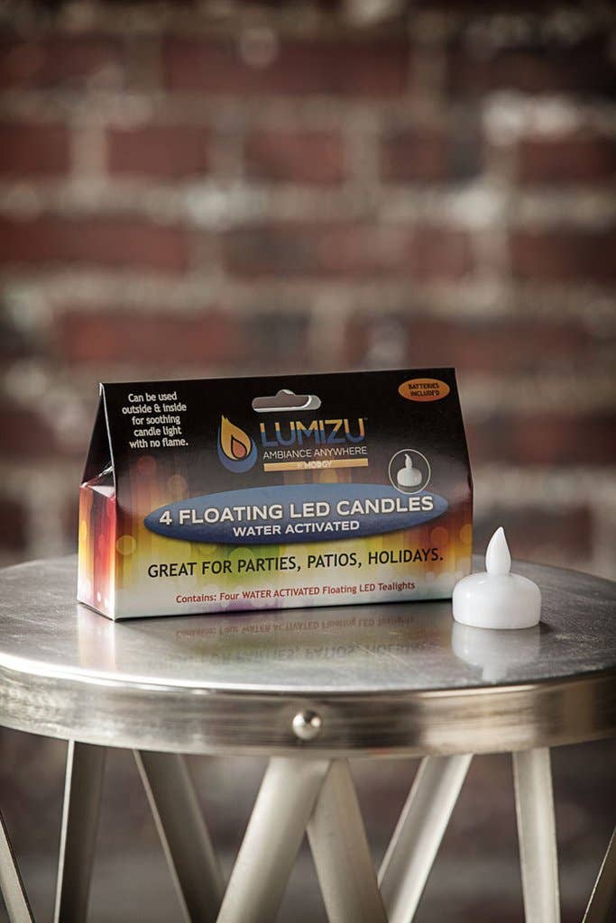 Modgy - Vente Bougie sans flamme - Bougies LED multicolores activées par l'eau, lot de quatre4