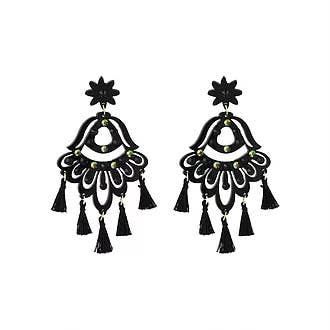 Sort engel øreringe for engroshandel hos NARA HANDMADE JEWELRY