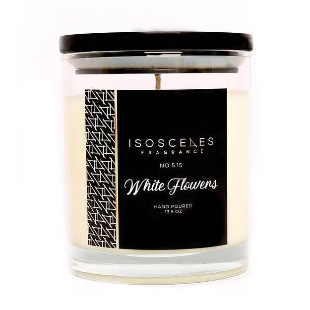 13.5oz Glass Jar - White Flowers for wholesale by Isosceles Fragrance
