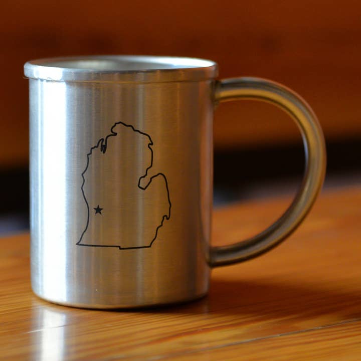 Handvat gratis tinnen beker met logo - pak van 2 voor wholesale door Original Tin Cup Co.