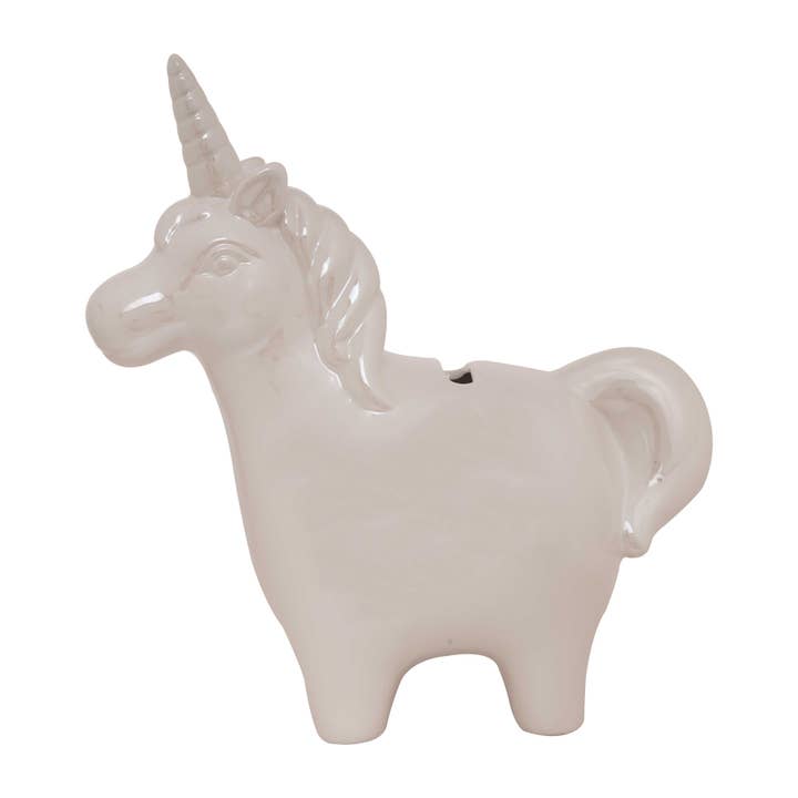 SALE Dolomite White Unicorn Money Bank for wholesale by Totalee Gift