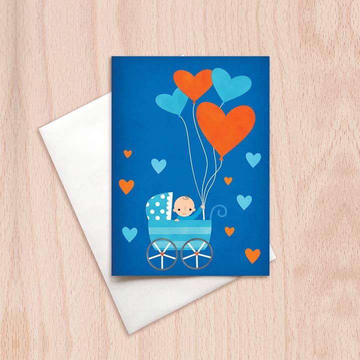 Rosy Designs - Wholesale Baby Card - New Baby Card, Baby Boy Card, Baby Shower Card, Baptism Card