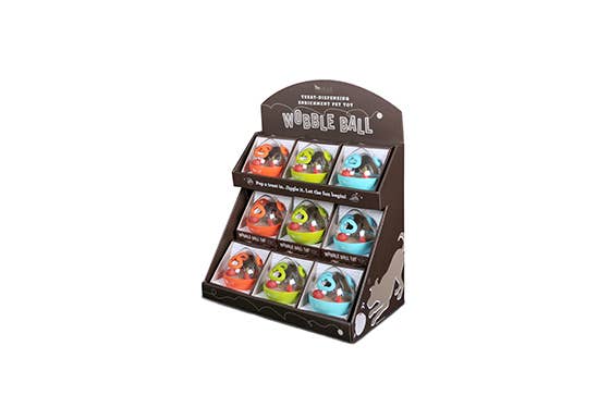 P.L.A.Y. Pet Lifestyle and You - Wholesale Pet Toy - Dog - 24 Wobbles + FREE Counter Display (holds 12)3