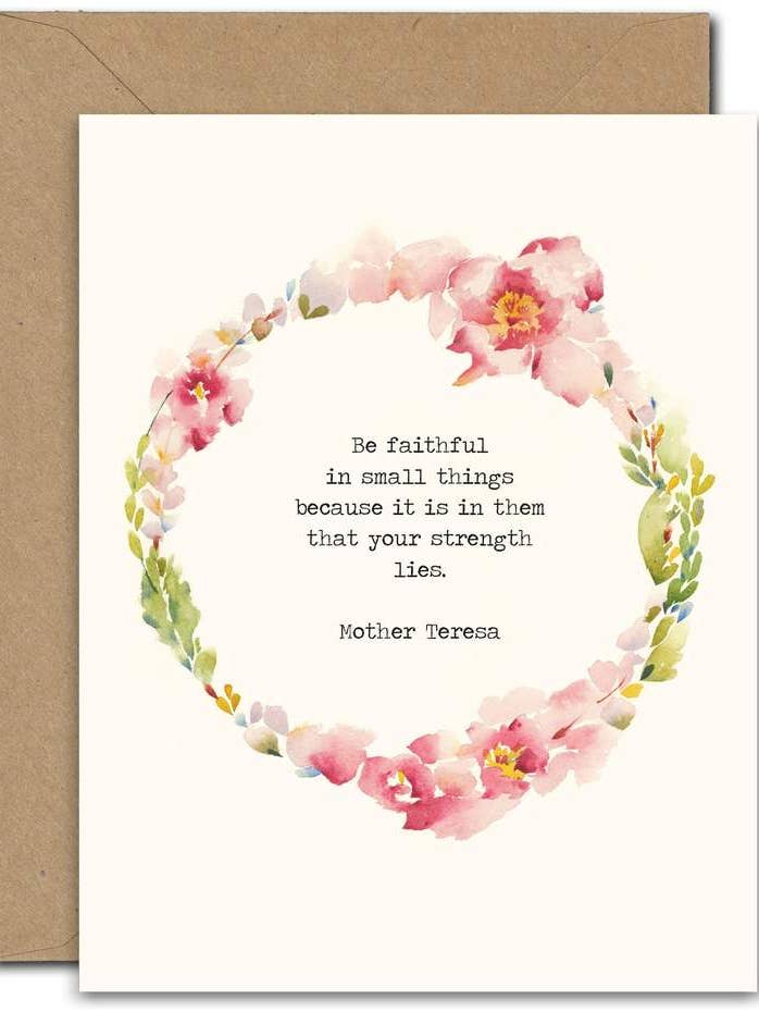 CARTÃO DE SAUDAÇÃO Madre Teresa por atacado de June Watercolor