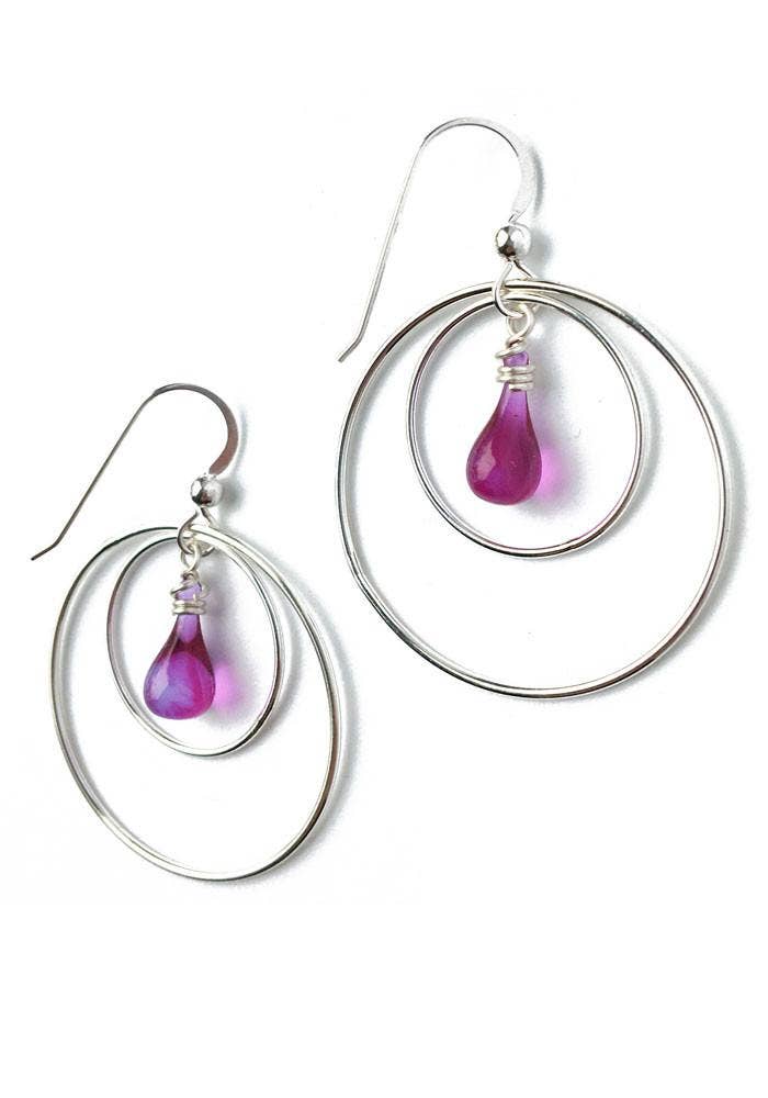 Sundrop Jewelry - Wholesale Dangle Earrings - Eclipse Glass and Silver Earrings - Small8